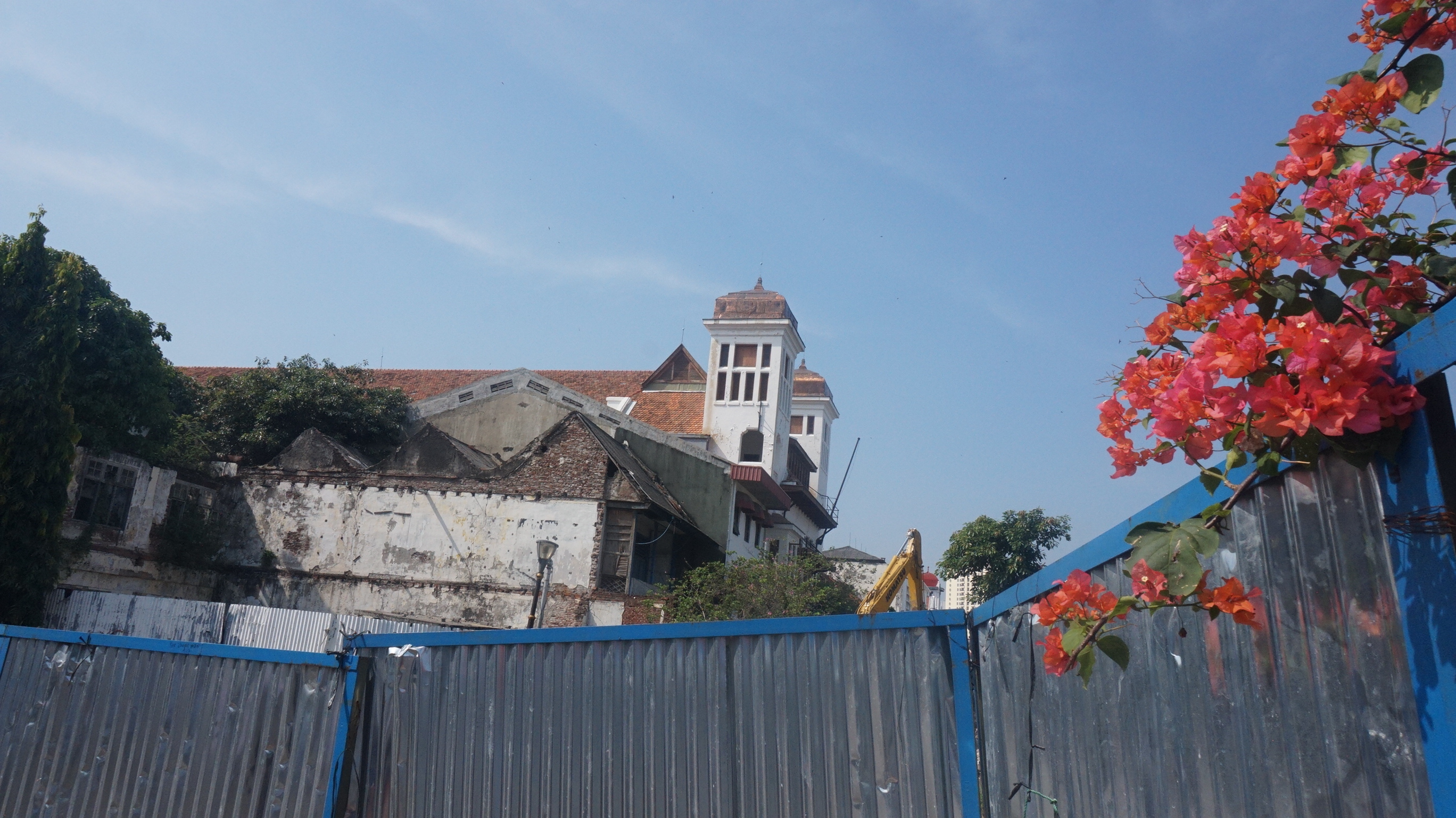 Ongoing renovation work in Kuta Tua