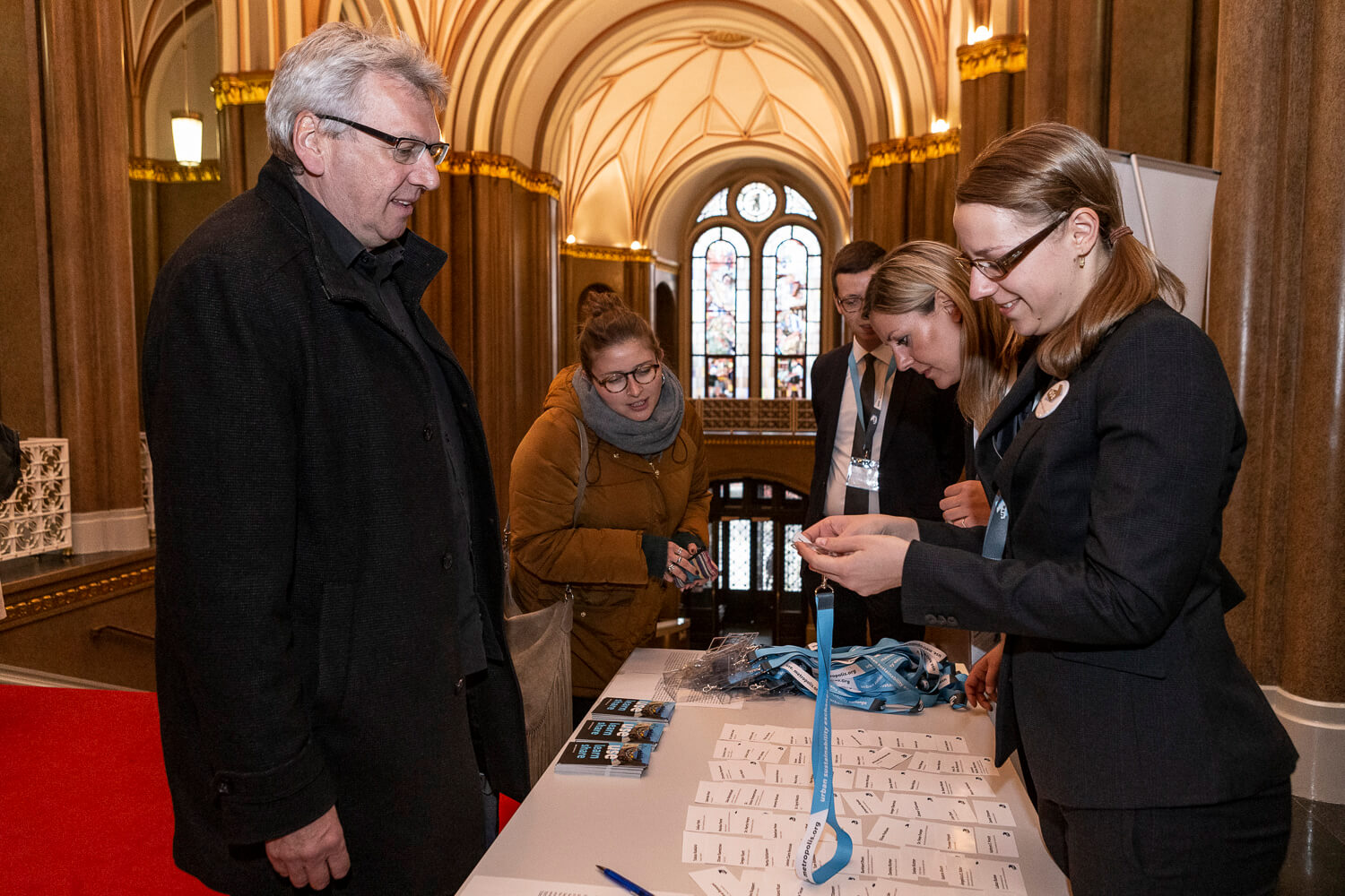 Registration desk at Berlin city hall