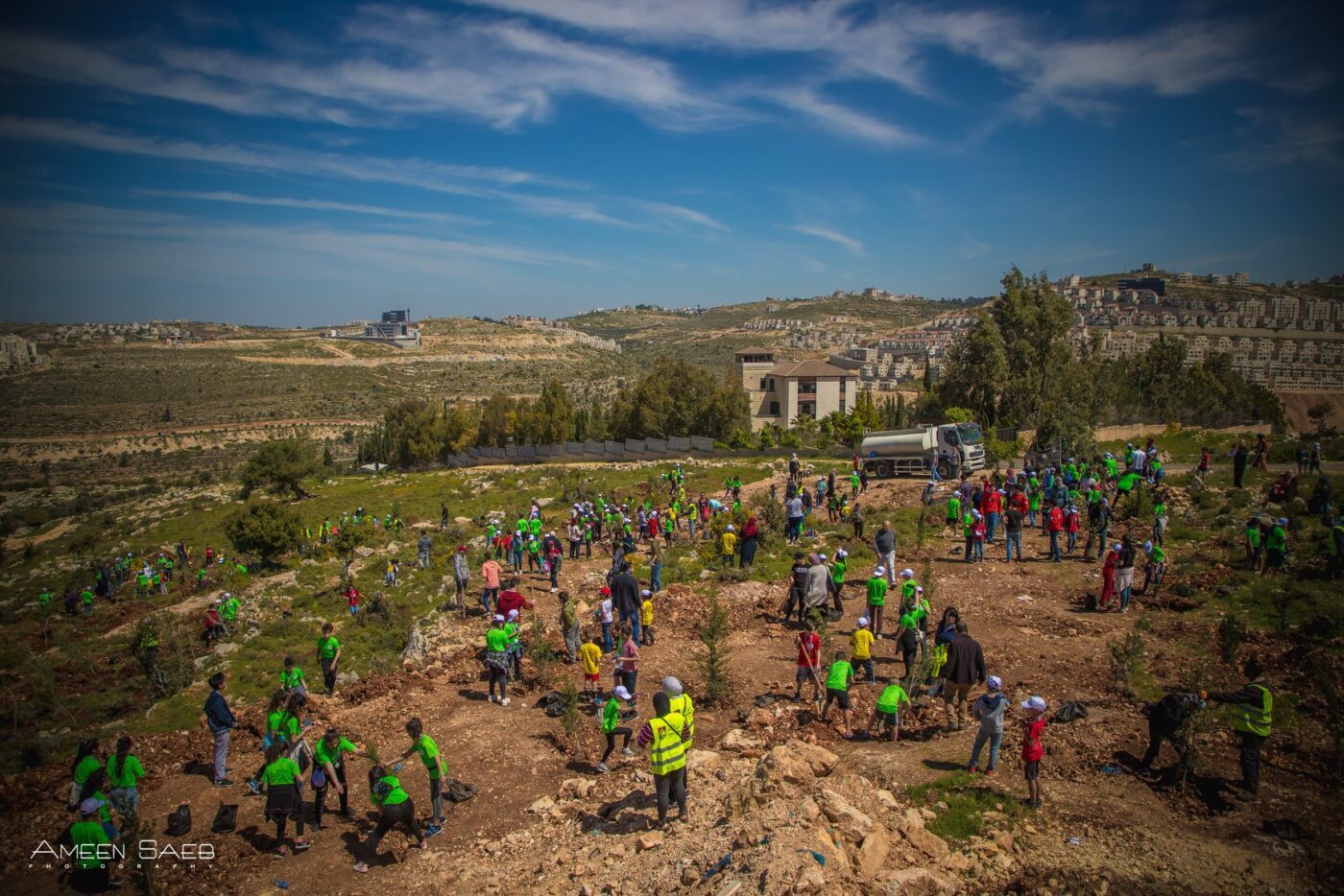 part of planting activity engaging seniors and young volunteers 