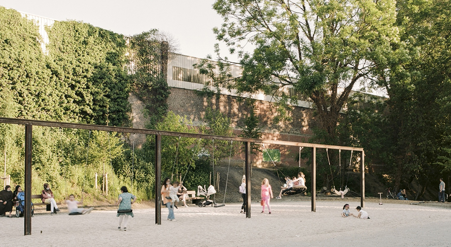 New public space repurposed from the old 28A railway line