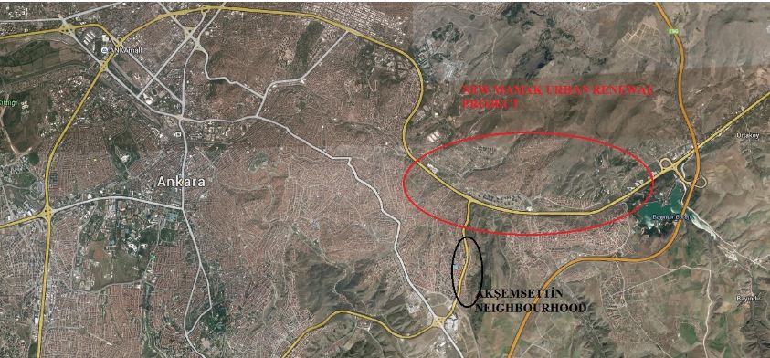 Location of the Aksemsettin Neighbourhood 